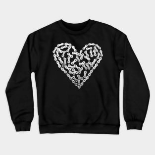 Bike Chain Heart Crewneck Sweatshirt